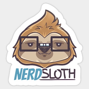 NerdSloth Retro Sticker